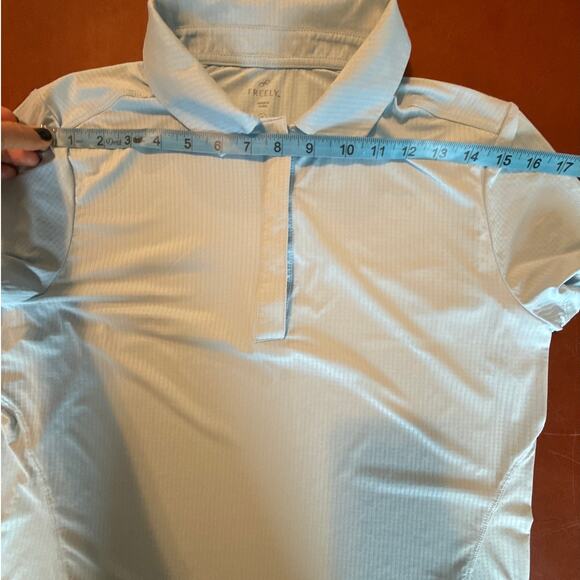 Free Fly Womens Elevate Sports Polo Light Blue Small Recycled Material - Picture 4 of 8